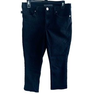 EUC ROCK & REPUBLIC KENDALL R210735 COTTON CROPPED ANKLE PANTS/ JEANS BLACK 10